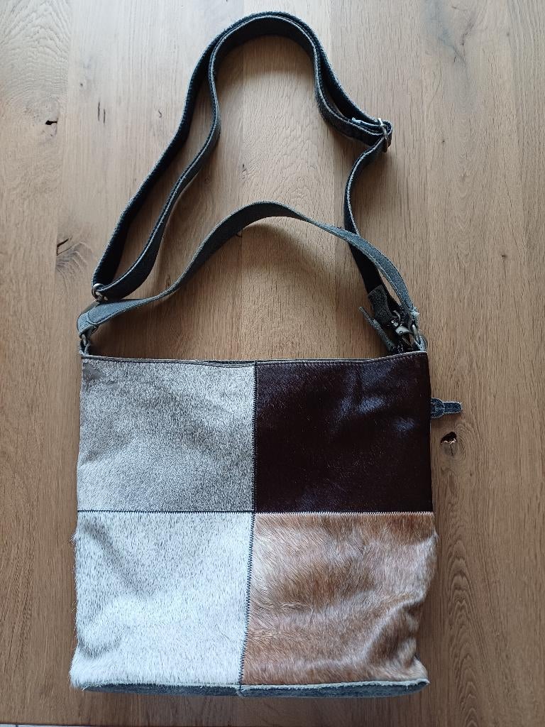 Te koop: Bear Design leren tas - Cow-collection Tess Lavato, Gebruikt, Zwart, Leer, Ophalen