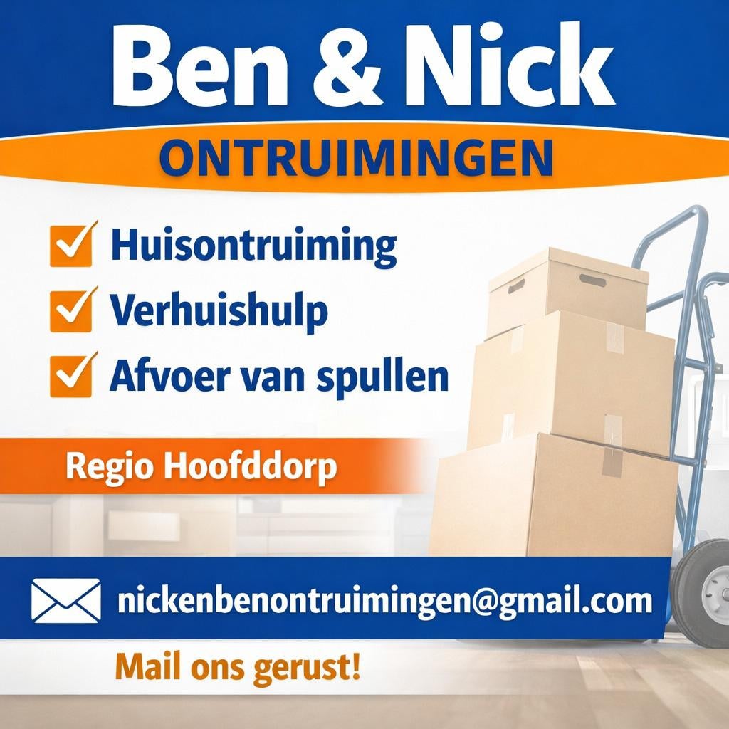Huisontruiming & afvoer van spullen – Regio Hoofddorp, Ophalen of Verzenden