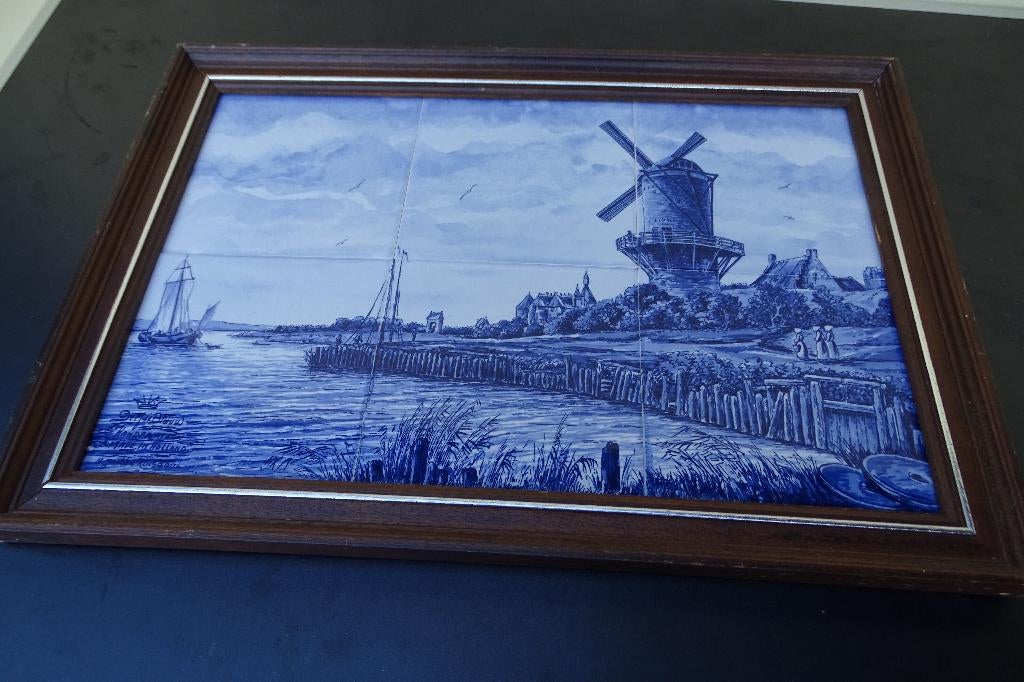 Molen Wijk bij Duurstede, tegeltableau, Antiek en Kunst, Ophalen