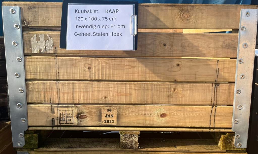 Houten kuubskist - palletbox - kist - slowfeeder - hooibak, Ophalen, 100 cm of meer, 60 cm of meer, Bak of Kist