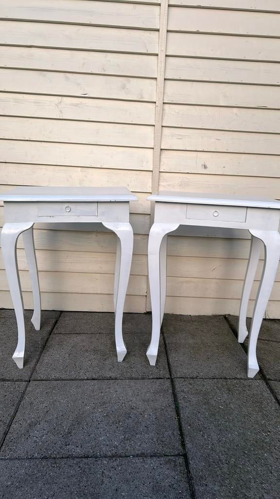Sidetable met Queen Ann pootjes set 2 stuks 55x45x76, Ophalen of Verzenden, Zo goed als nieuw, 25 tot 50 cm, Rechthoekig