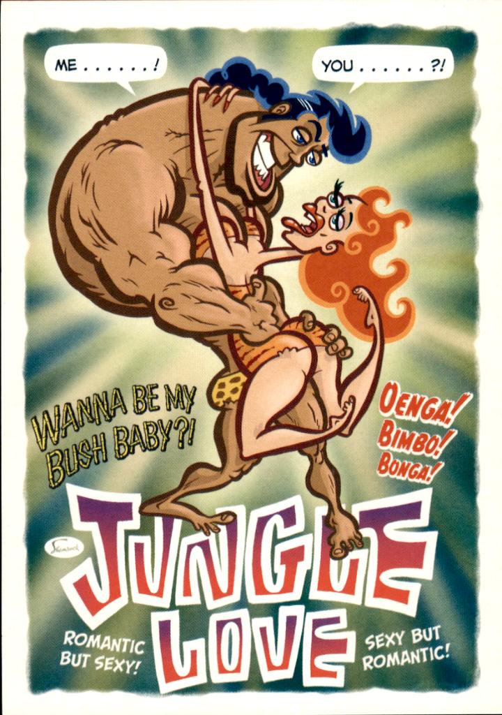 kunstkaart Jungle love, door Shamrock, Verzamelen, Verzenden, 1980 tot heden, Ongelopen, Overige thema's