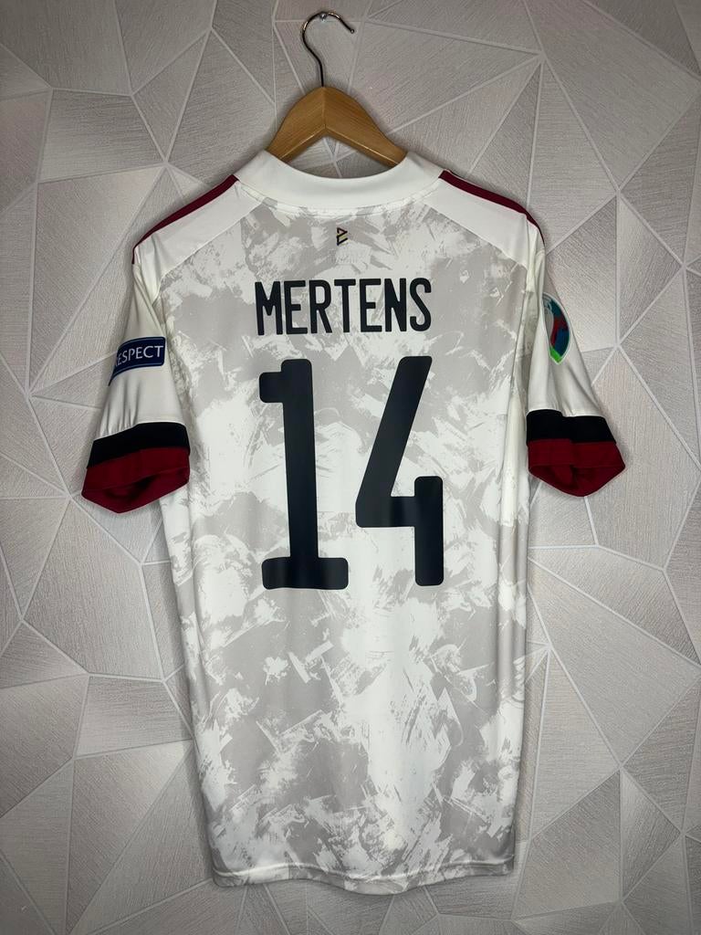 België Uit 2020/2021 Mertens, Sport en Fitness, Voetbal, Zo goed als nieuw, Shirt, Maat M, Ophalen of Verzenden