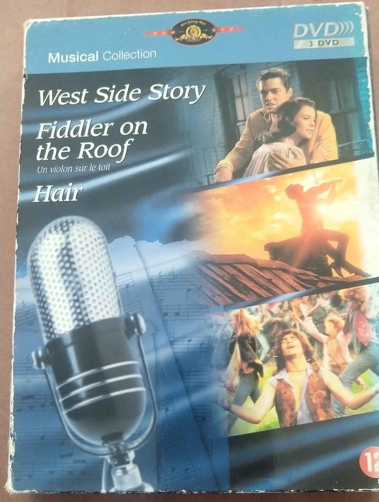 Musical 3DVD Box West Side Story Fiddler on the roof Hair, Cd's en Dvd's, Dvd's | Klassiekers, Overige genres, Ophalen of Verzenden