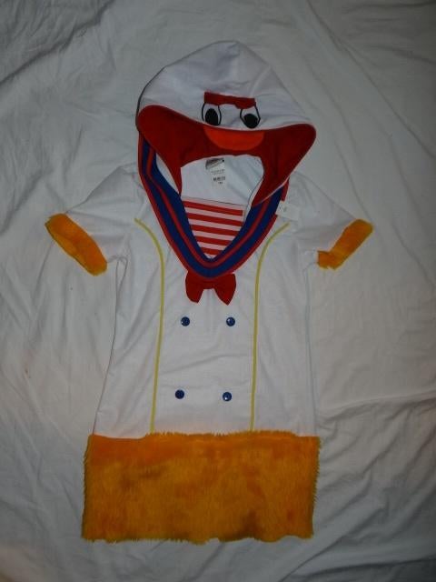 Leuk rood/wit/blauw/geel DONALD DUCK/EENDJES jurk, Ophalen, Nieuw, 158 t/m 164, Meisje