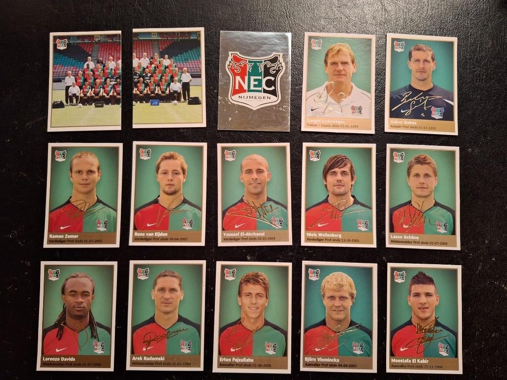Complete set stickers NEC Nijmegen 2009-10, Ophalen of Verzenden, Zo goed als nieuw, Overige binnenlandse clubs, Poster, Plaatje of Sticker
