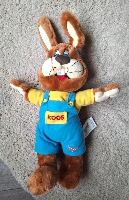 Roompot Koos Konijn mascotte knuffel 40 cm, Ophalen of Verzenden, Zo goed als nieuw, Konijn