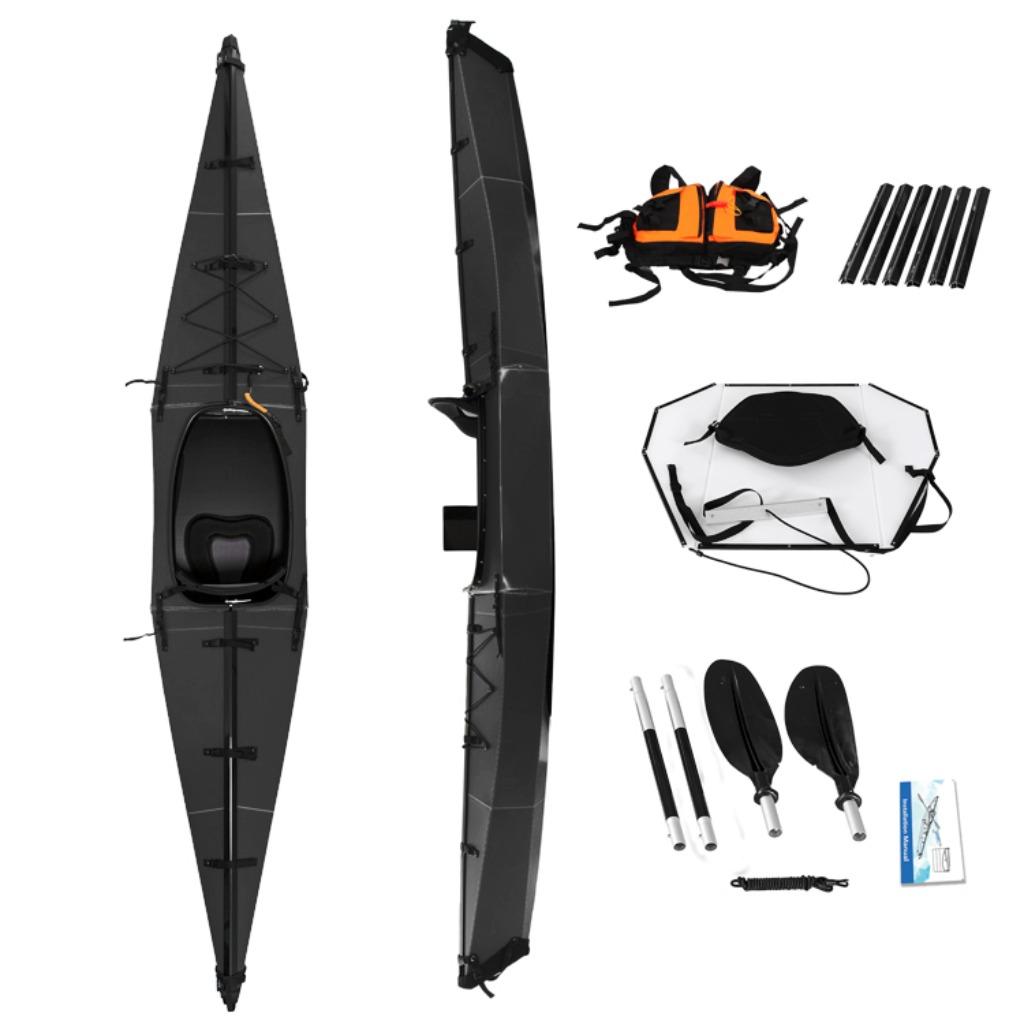 Vouwkayak ‘STEALTH’ MATZWART (prijsverlaging ivm verhuizing), Watersport en Boten, Ophalen, Nieuw, 1-persoons