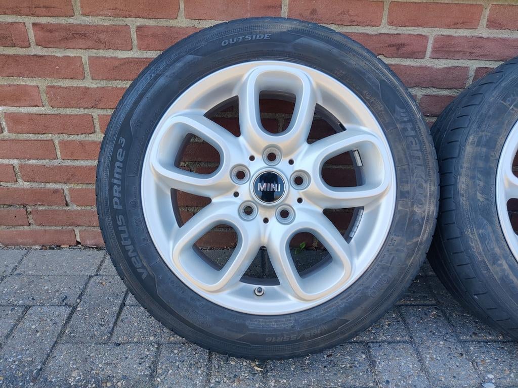 Originele set Mini Cooper F55 F56 F57 Loop Spoke Zomerset, Auto-onderdelen, Banden en Velgen, Ophalen, Gebruikt, Velg(en), 16 inch