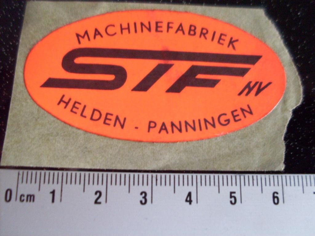 sticker machinefabriek SIF helden panningen logo, Verzenden, Zo goed als nieuw, Bedrijf of Vereniging