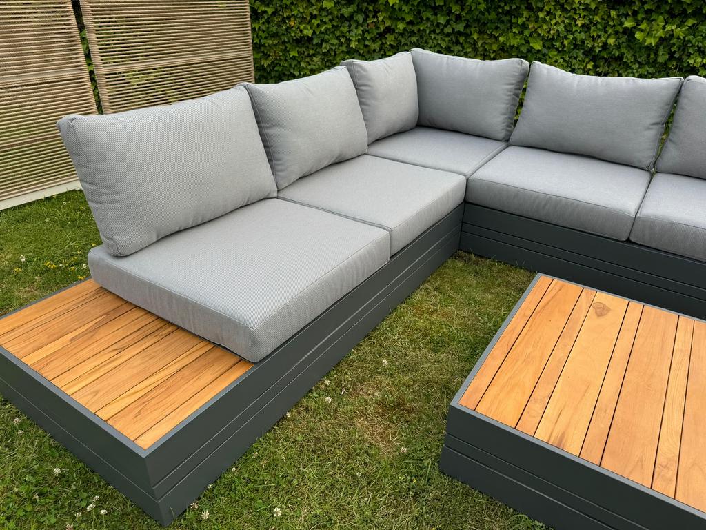 TUINSET TUINBANK HOEKBANK LOUNGEBANK TUINMEUBEL BUITENBANK, Tuin en Terras, Ophalen of Verzenden, Nieuw, Meer dan 8 zitplaatsen