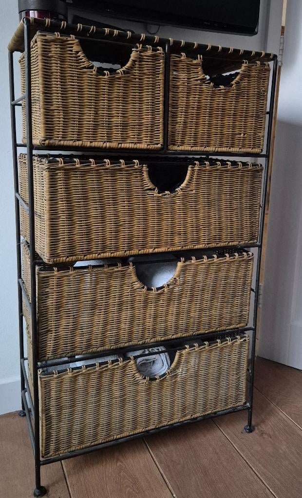 Rieten commode, Ophalen, Gebruikt, Minder dan 75 cm, Minder dan 50 cm