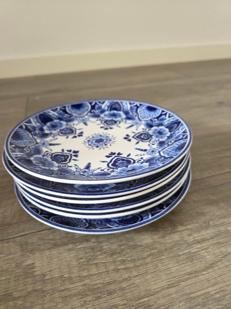 Delfts blauw gebaksbordjes, Antiek en Kunst, Ophalen of Verzenden