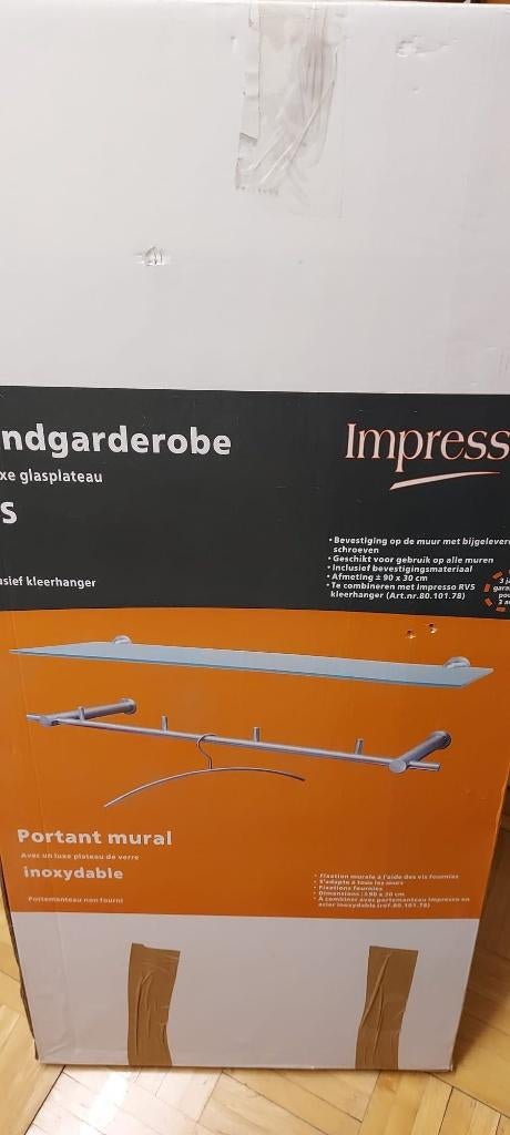 RVS wandgarderobe / kapstok, Huis en Inrichting, Woonaccessoires | Kapstokken, Wandkapstok, Ophalen of Verzenden, Zo goed als nieuw