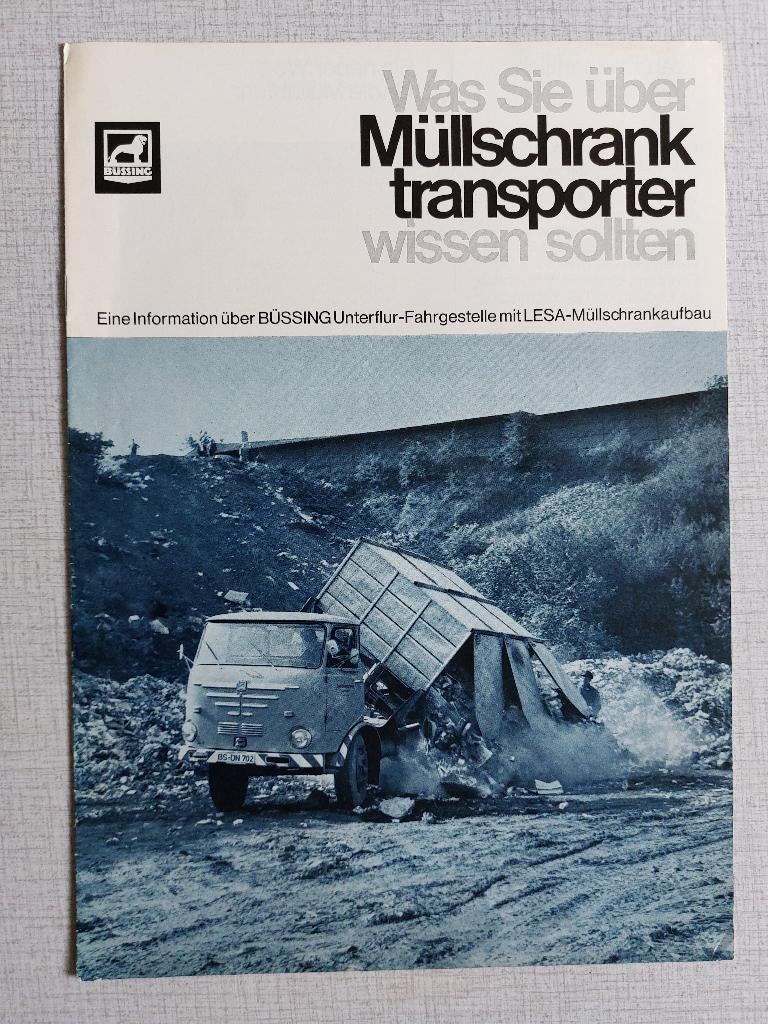BÜSSING Type MÜLLSCHRANK TRANSPORTER Brochure / Folder, Boeken, Ophalen of Verzenden, Zo goed als nieuw, Overige merken