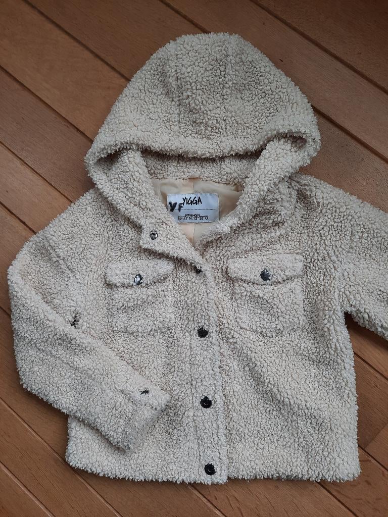 Yigga teddy bontjas met capuchon maat 140, Meisje, Ophalen of Verzenden, Zo goed als nieuw, Yigga
