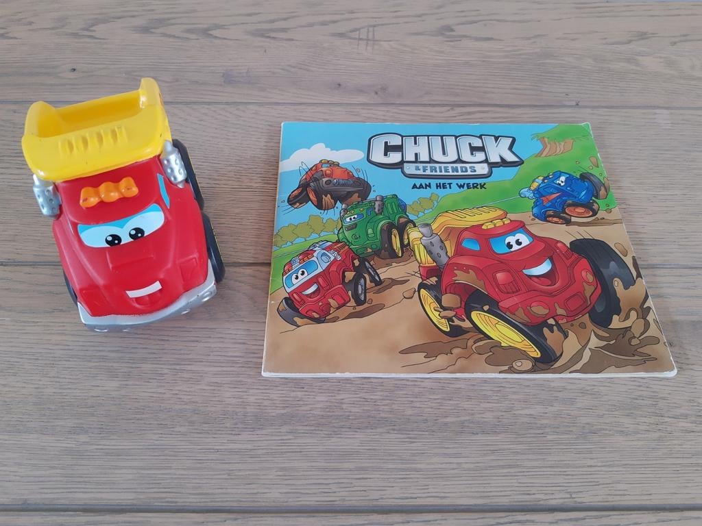 Chuck & Friends voorleesboekje met auto Chuck erbij., Kinderen en Baby's, Speelgoed | Speelgoedvoertuigen, Ophalen of Verzenden