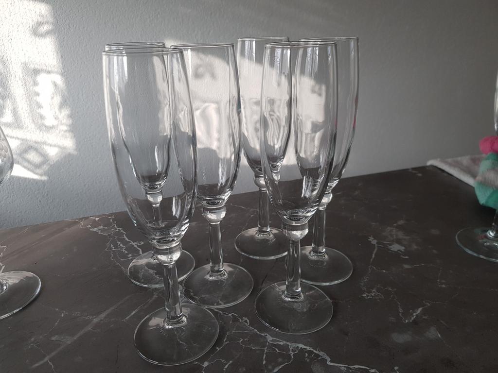 Vintage champagneglazen flüte, Ophalen of Verzenden, Nieuw, Overige typen