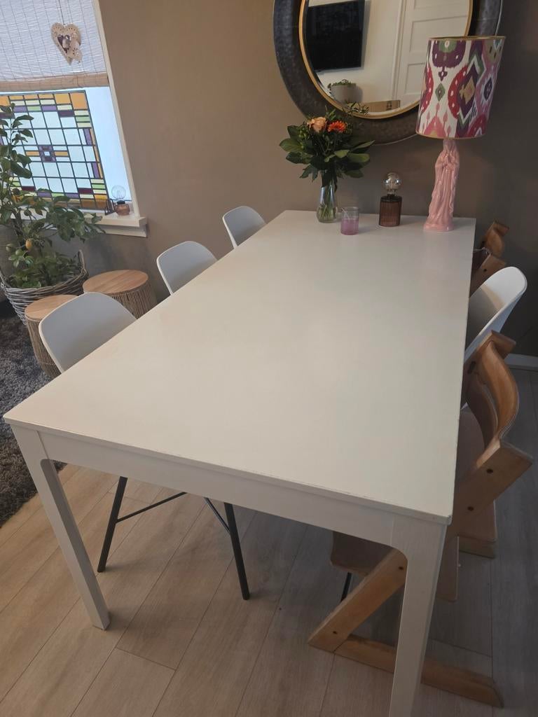 Ekedalen ikea uitschuifbare tafel, Huis en Inrichting, Ophalen, Gebruikt, Rechthoekig, 50 tot 100 cm