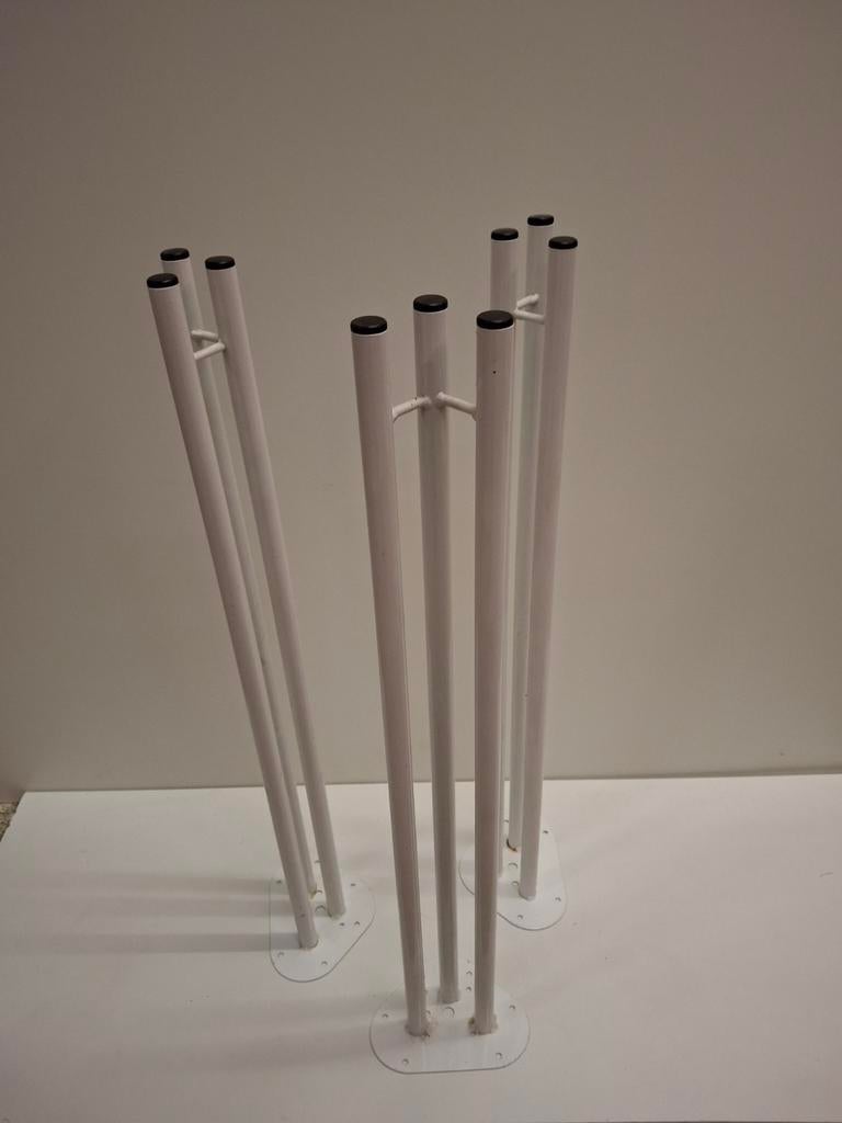 wit gelakt metalen tafelpoten  3 stuks, Minder dan 50 cm, 50 tot 100 cm, Rond, Nieuw