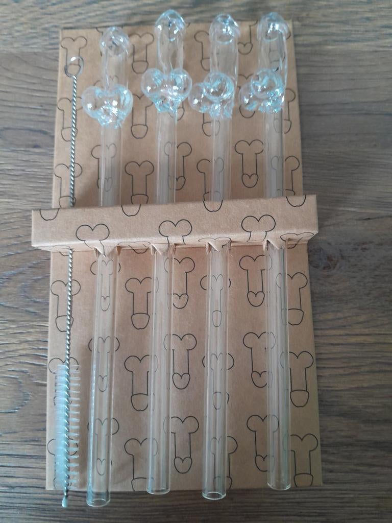 Glazen Rietjes - Willy - Nieuw in verpakking, Ophalen of Verzenden, Nieuw