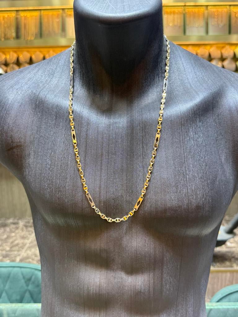 14KT Goud - 20.75 Gram - Ketting - PLATTE MAGNUM, Sieraden, Tassen en Uiterlijk, Kettingen, Ophalen, Nieuw, Goud
