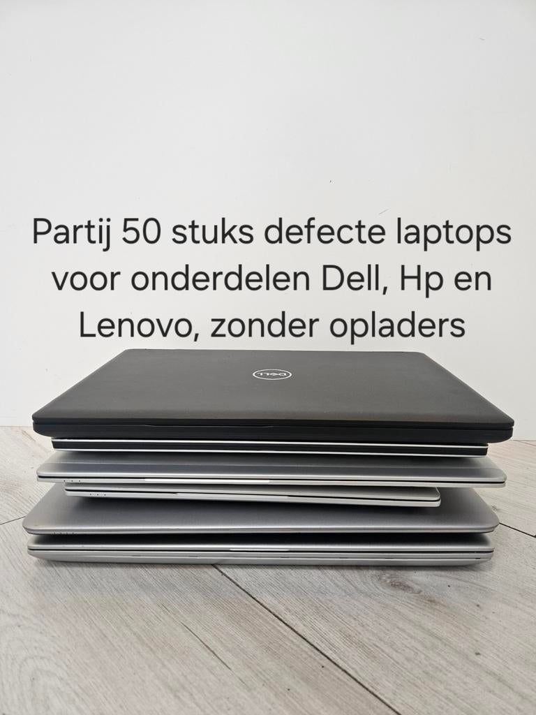 Partij 50 stuks mix laptops 8e generatie defect met ram ssd