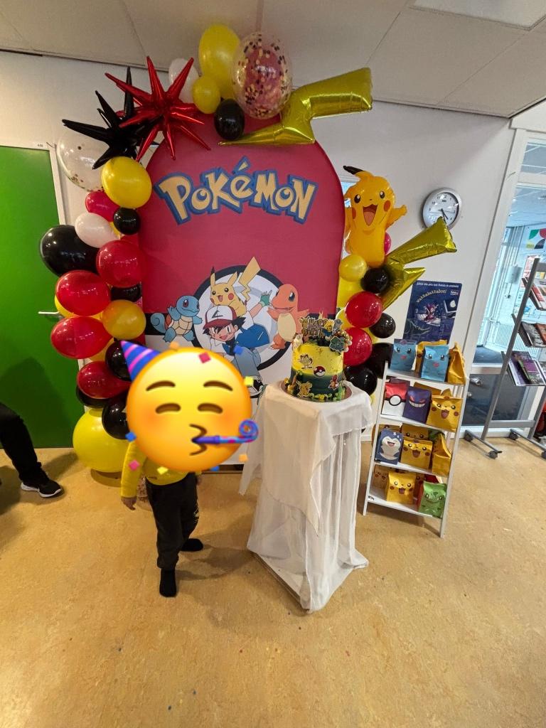 Pokemon Backdropp te huur, Ophalen of Verzenden, Nieuw, Verjaardag