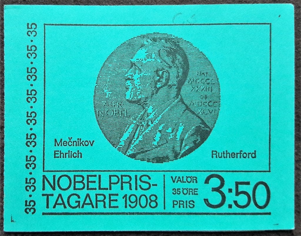 Postzegelboekje Zweden – Nobel Prijswinnaars 1908  Ehrlich, Postzegels en Munten, Ophalen of Verzenden, Zweden, Postfris