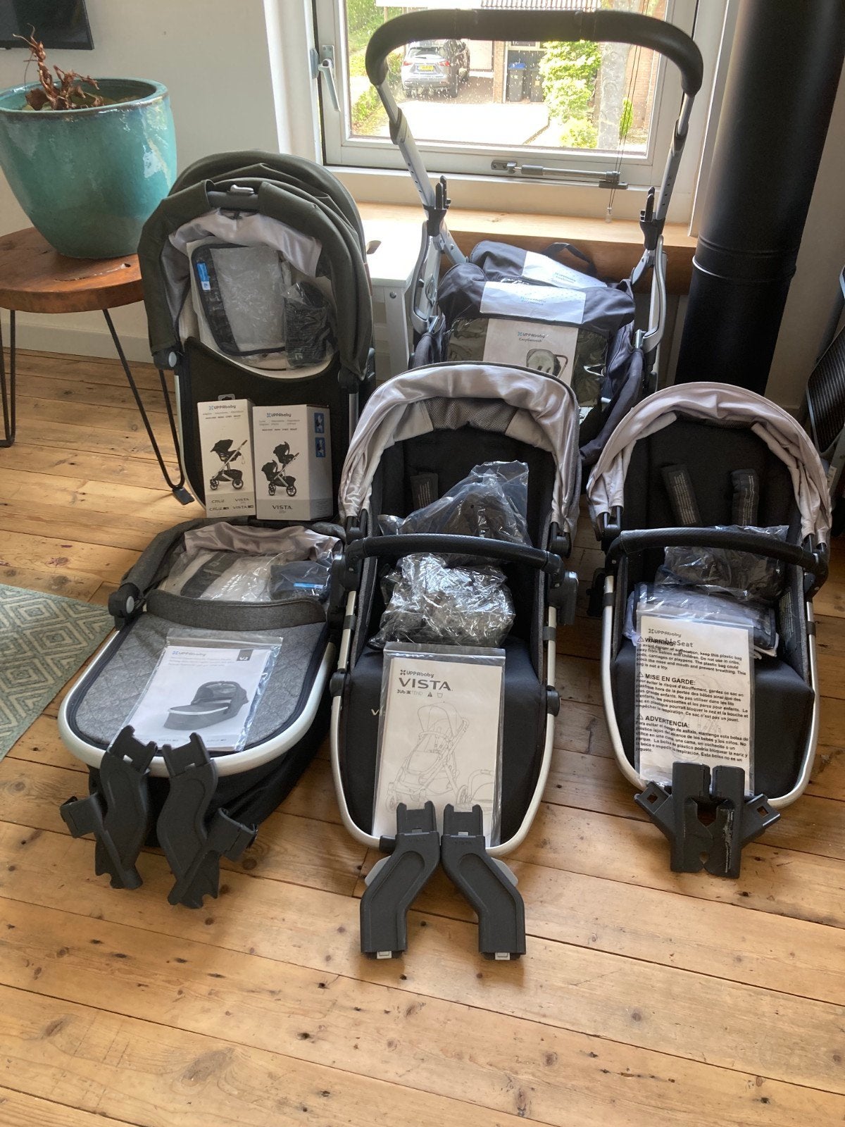 Uppababy Vista Tweelingwagen - Compleet Set, Ophalen, Zo goed als nieuw, Kinderwagen of Buggy