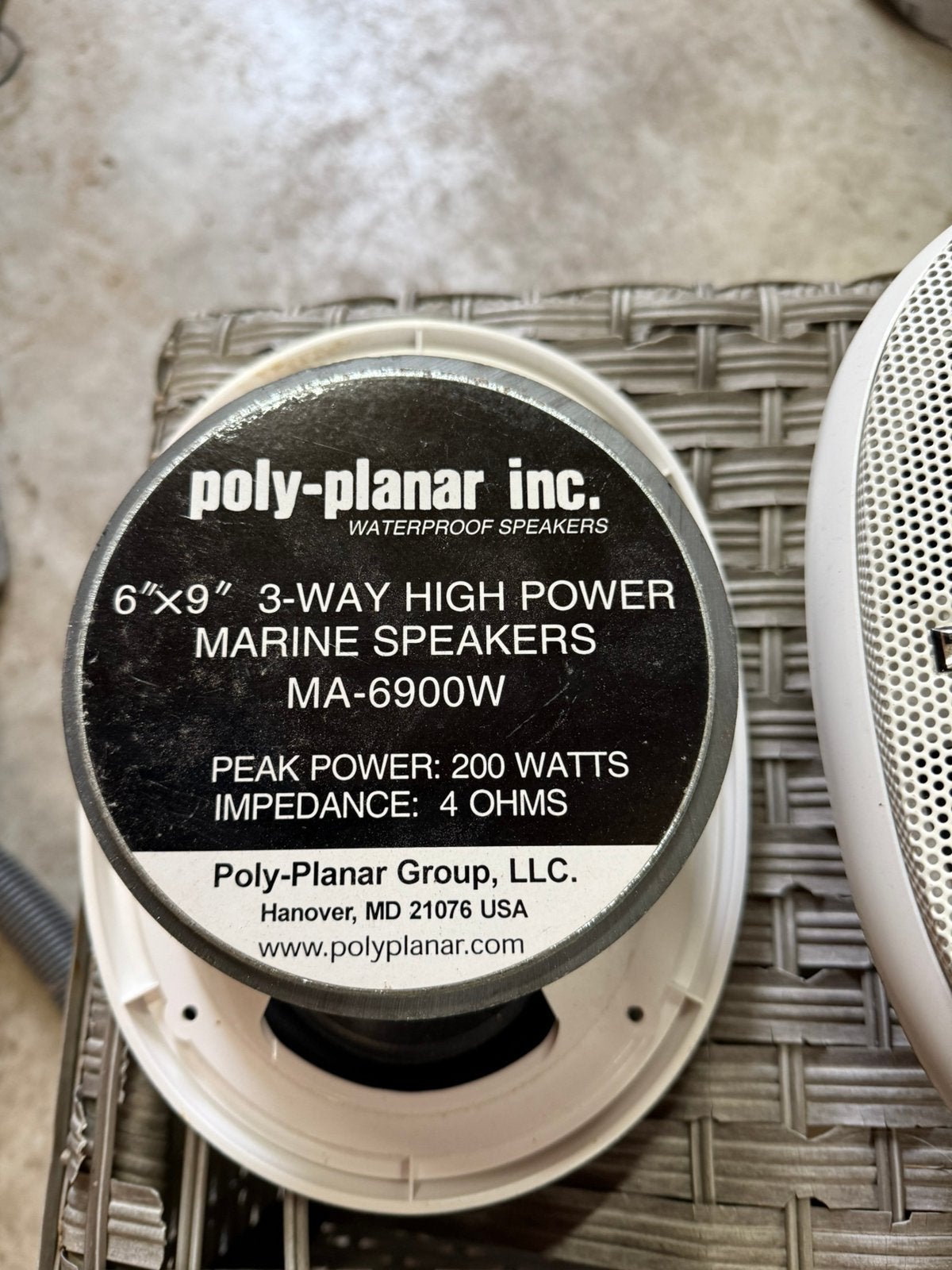 2 Poly planar ma-6900w high power marine speaker 200 watt, Audio, Tv en Foto, Luidsprekers, Ophalen, Overige merken