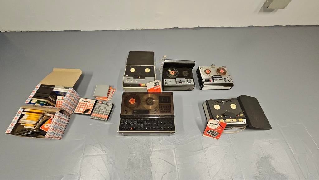 Diverse Philips en Telefunken bandrecorders met banden, Audio, Tv en Foto, Ophalen, Bandrecorder, Met banden