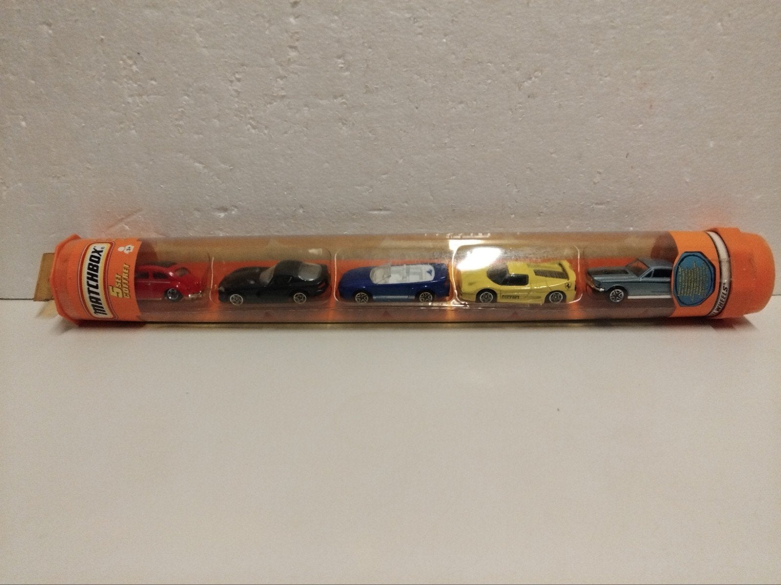 Matchbox 5st Coffret cube Kever Viper Mustang  Ferrari Ford, Ophalen of Verzenden, Zo goed als nieuw, Auto