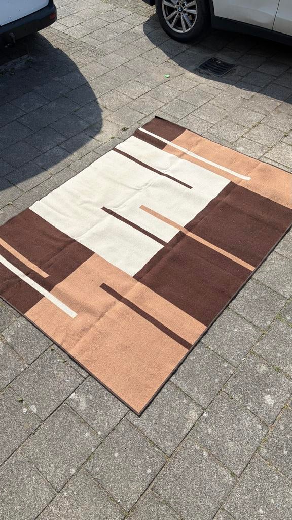 Vintage Meradiso Vloerkleed Bruin Beige Crème, Gebruikt, Bruin, 150 tot 200 cm, Vintage
