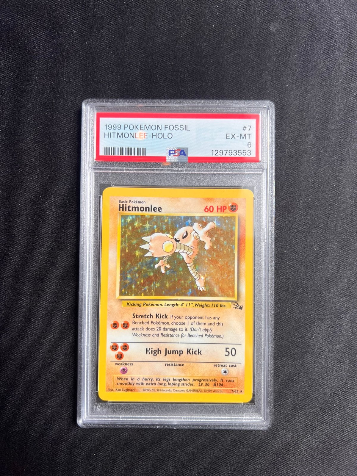Hitmonlee (FO 7) PSA 6, Ophalen of Verzenden, Zo goed als nieuw
