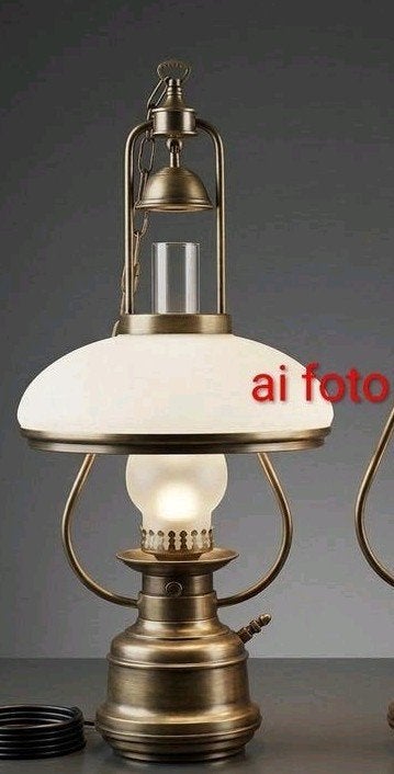 Klassieke Schipperslamp met Downlight, Ophalen, Zo goed als nieuw, Glas, Maritiem