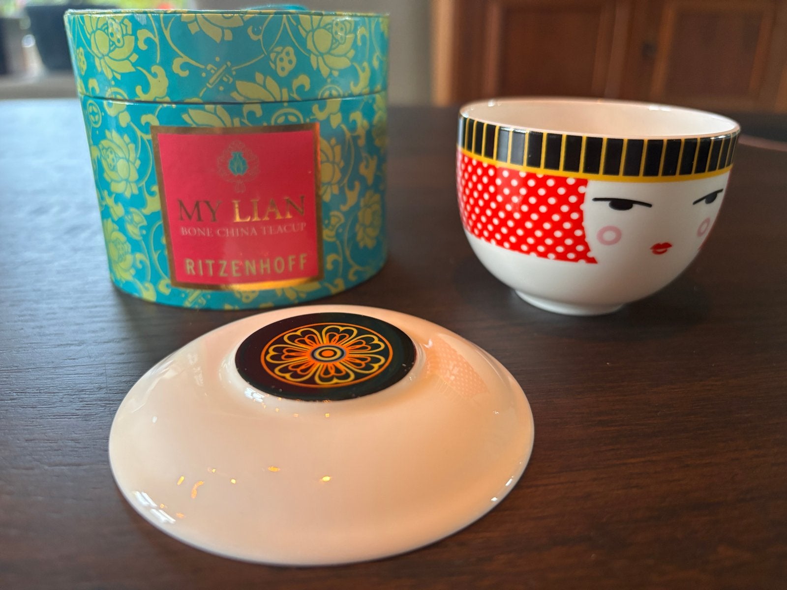 Ritzenhoff My Lian Bone China Theekopje met schotel, Huis en Inrichting, Keuken | Servies, Overige merken, Ophalen of Verzenden