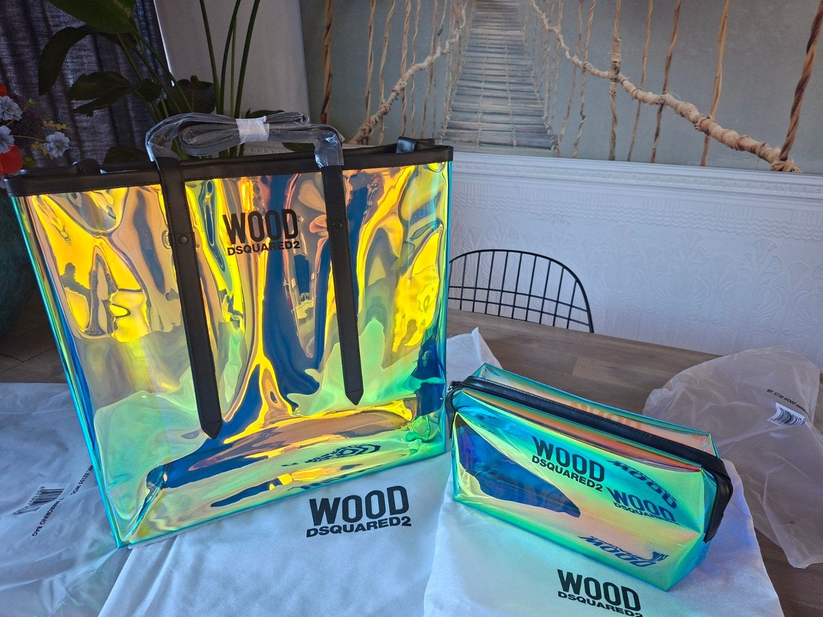 WOOD DSQUARED2 DESIGN TASSEN..NIEUW., Ophalen of Verzenden, Nieuw