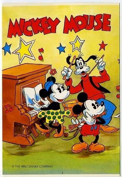 Disney - Mickey Mouse - Band Leader Mickey, Ophalen of Verzenden, 1960 tot 1980, Ongelopen, Overige thema's