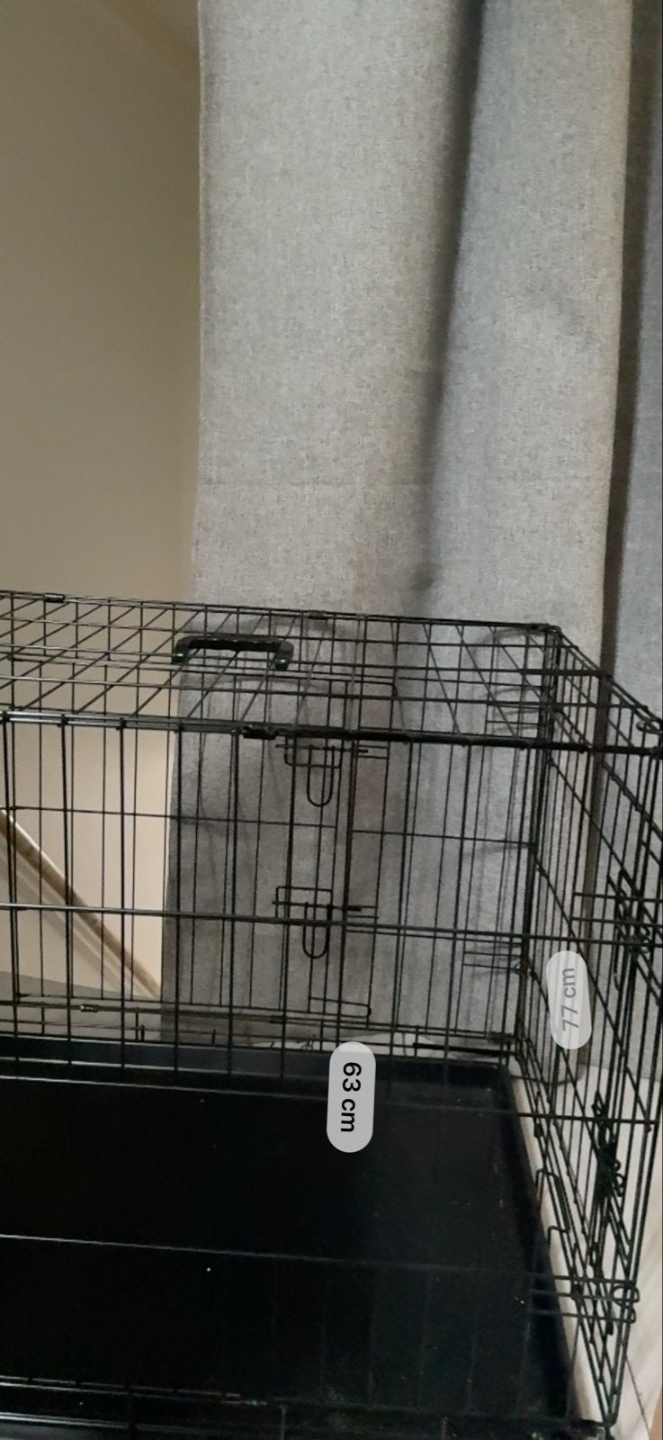 Opklapbare zwarte honden bench, Ophalen, Zo goed als nieuw