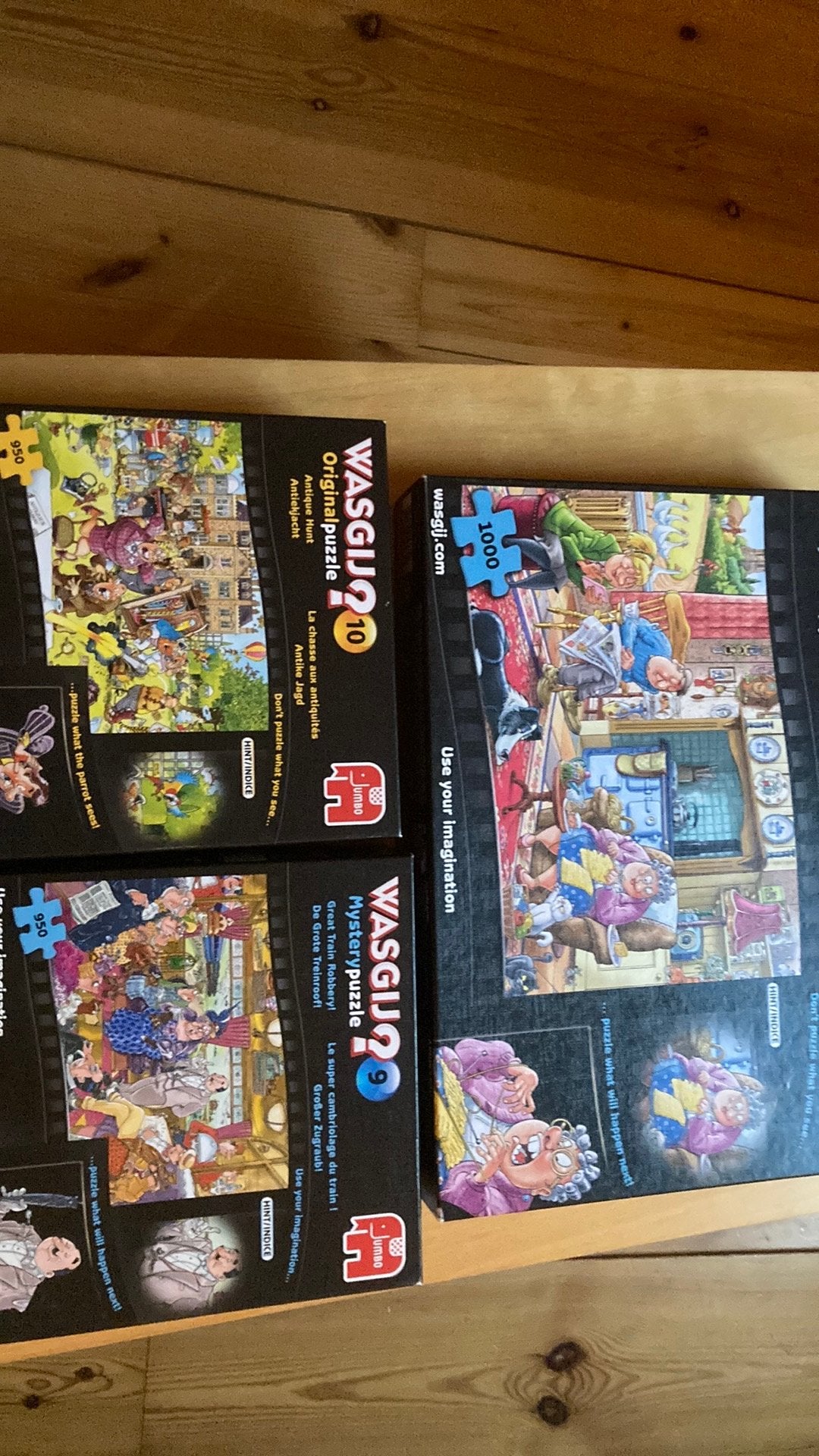 Wasgij puzzels 3 stuks, Ophalen, 500 t/m 1500 stukjes, Gebruikt