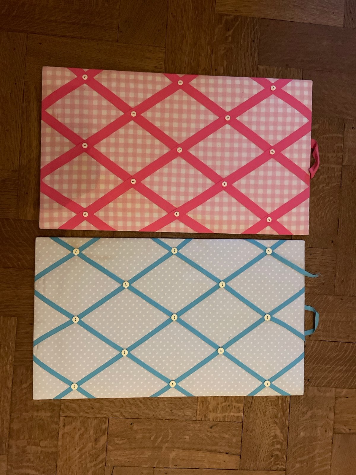 Mooie fotolijst voor kinderfoto's - Roze & Blauw, Ophalen, Textiel, Zo goed als nieuw, Fotobord