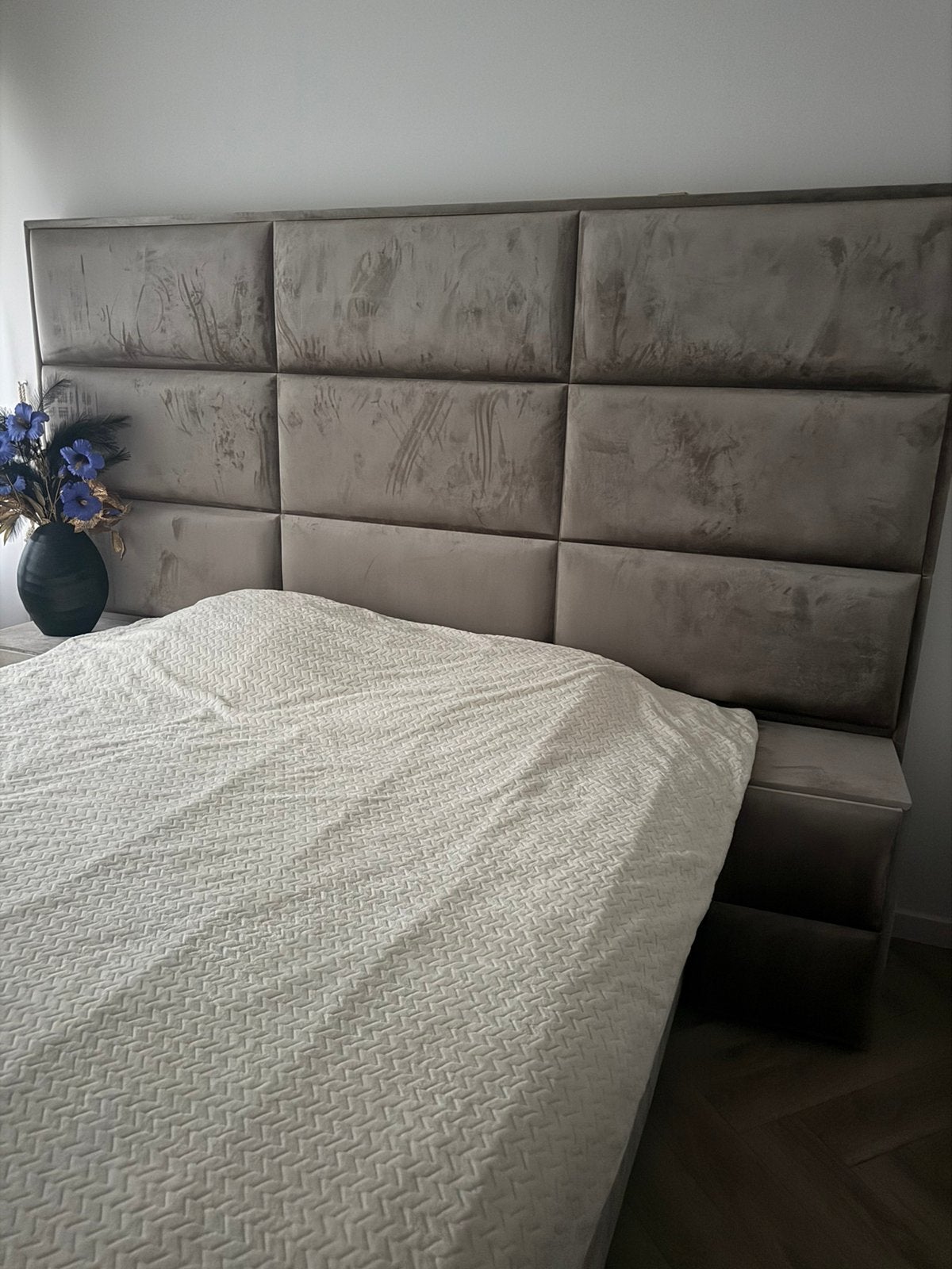 Bed te koop 180x200  met groot hoofdbord, Ophalen, Zo goed als nieuw, Tweepersoons, 180 cm