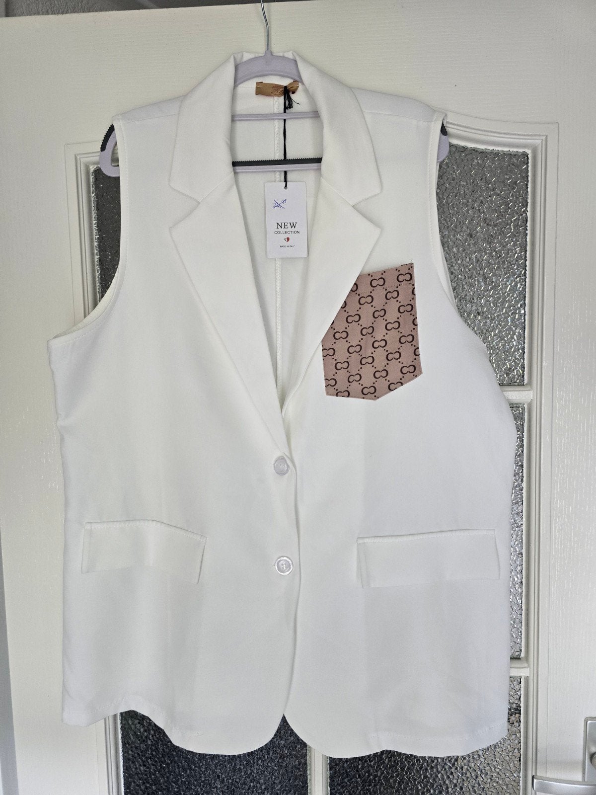 Nieuw gilet wit look a like 44 46 48 SALE, Ophalen of Verzenden, Nieuw, Maat 46/48 (XL) of groter, Wit