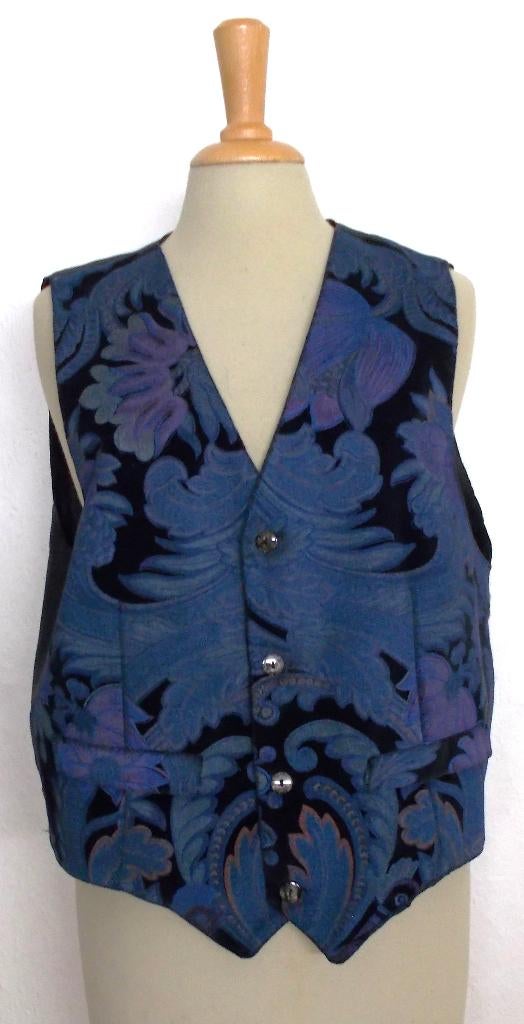 Apart paars/blauw/zwart 100% katoenen gilet! L/XL, Kleding | Dames, Maat 42/44 (L), Zo goed als nieuw, Zonder mouw, Verzenden