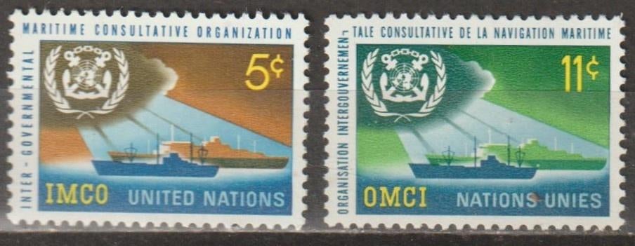 2289. VN New York 138/39 pfr. IMCO, Ophalen of Verzenden, Postfris, Noord-Amerika