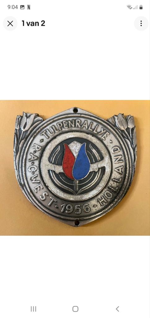 GEZOCHT : vintage Tulpenrallye Auto Emblemen - Diverse Jaren, Ophalen of Verzenden, Gebruikt