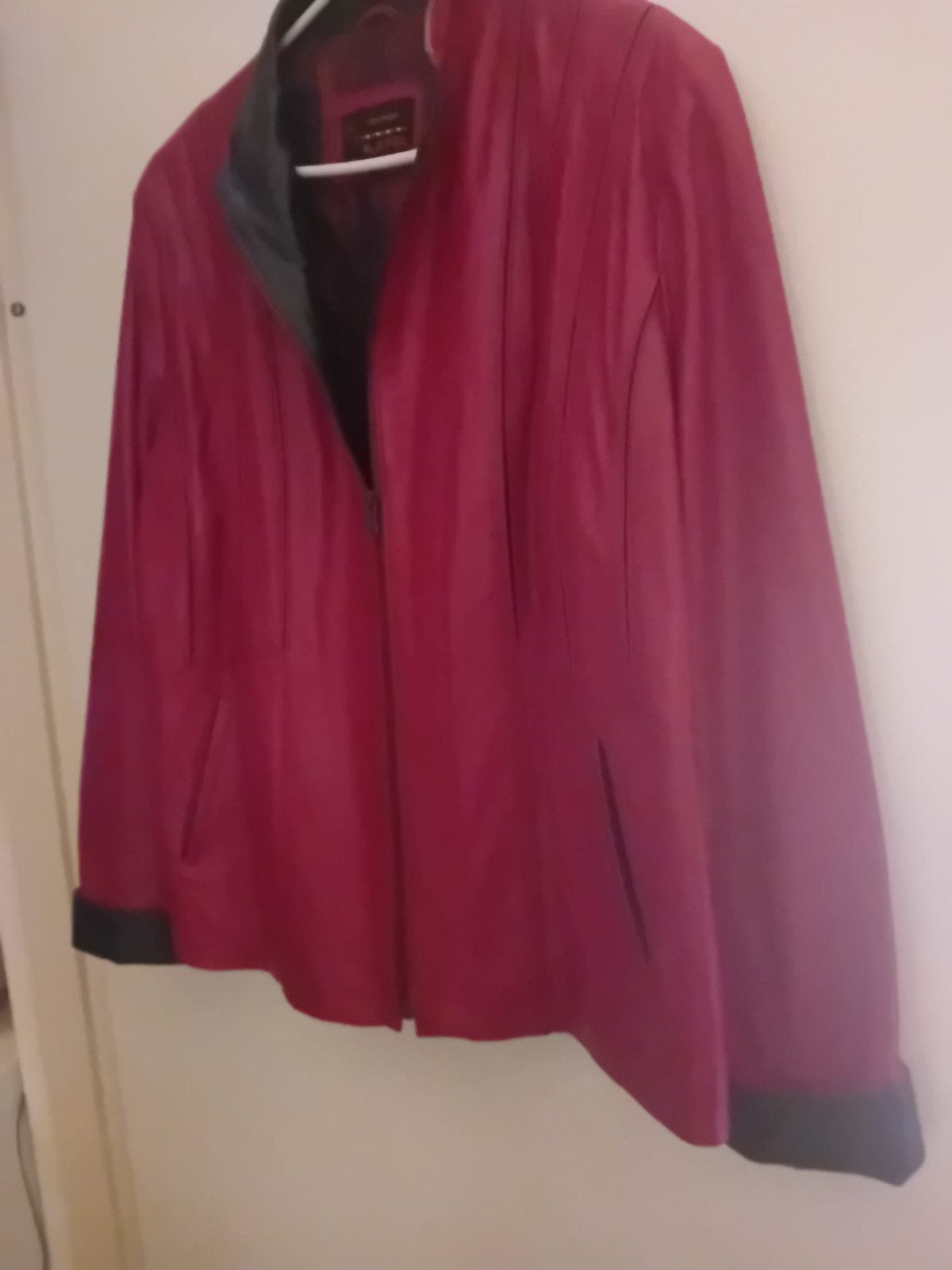 Stijlvolle  wijnrood  nappa leren blazer  Maat 54, Kleding | Dames, Alji piel, Maat 46/48 (XL) of groter, Ophalen of Verzenden