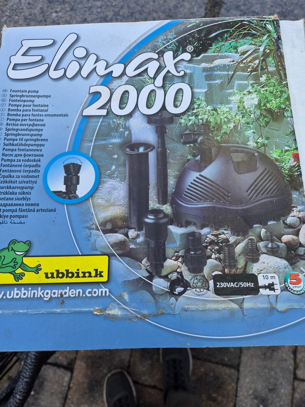 Elimax 2000 Fonteinpomp - Nieuw in doos, Ophalen of Verzenden