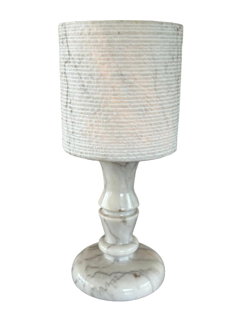Vintage tafellamp albast talië 1960 minimalistisch design, Overige materialen, Gebruikt, Vintage, Minder dan 50 cm
